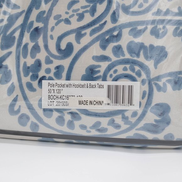 One Printed Blackout 50" x 120" Curtain Panel Blue - Picture 3 of 5